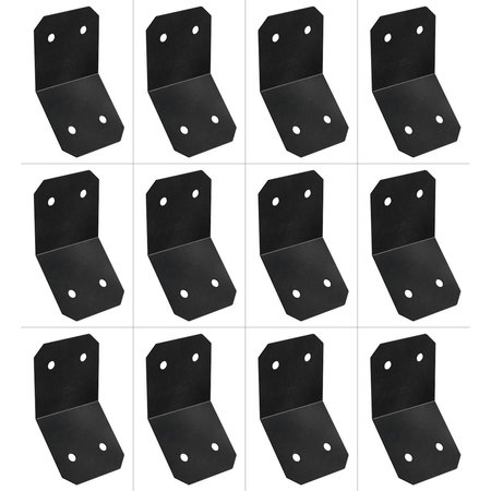 Simpson Strong-Tie Simpson Strong Tie APVKB45-6  Black Powder-Coated Knee Brace Connector for 6x, 12PK APVKB45-6-12